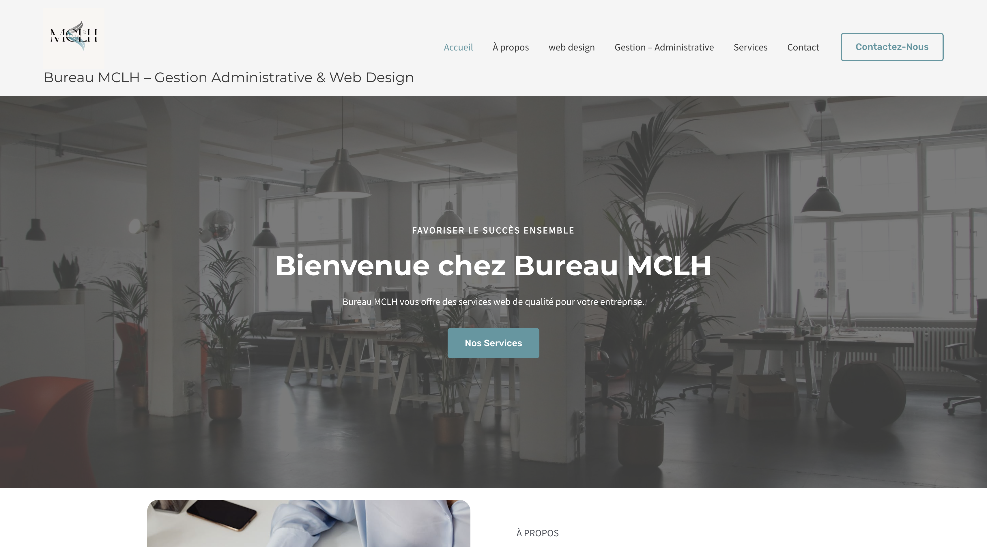 Bureau MCLH — Site Vitrine